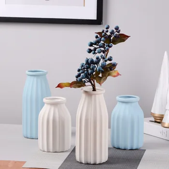 

Ceramic Vase Modern Simple Flower Arrangement Living Room Nordic Style Grow In Water Flower Holder Ornaments Resin Charms