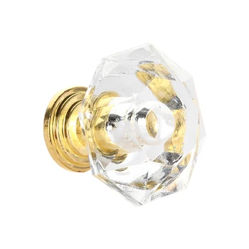 10 pcslot Diamond Shape Design Crystal Acrylic Knobs Cupboard Drawer Pull Kitchen Cabinet Door Wardrobe Handles Hardware