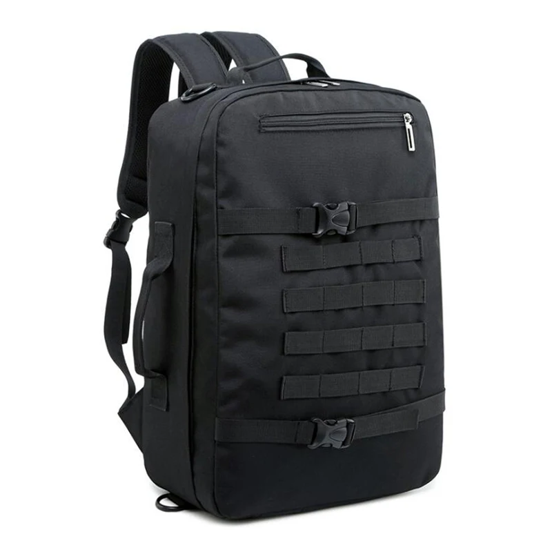 Zebella мужской рюкзак дорожная сумка Вместительная черная 15,6 дюймов рюкзаки для ноутбука стиль милитари водонепроницаемые выходные вещевые сумки
