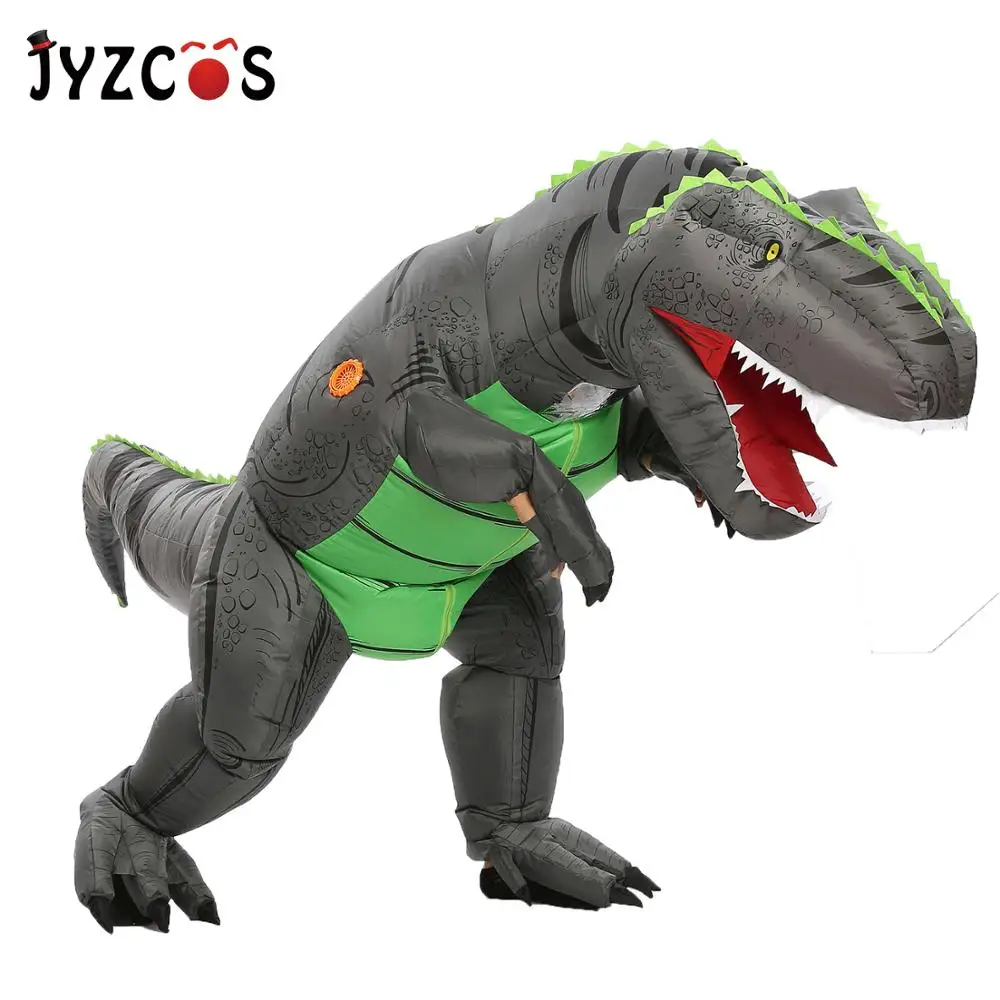 JYZCOS Детский Взрослый надувной костюм динозавр мультфильм нарядное платье T Rex