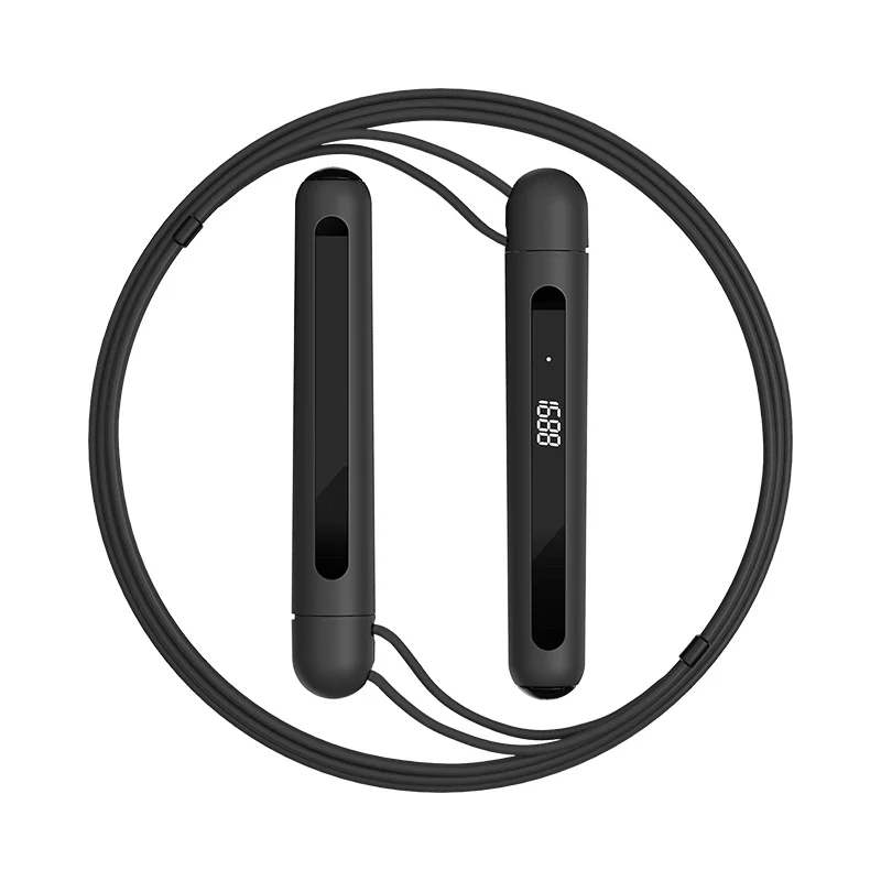 Black MI Mijia Yunmai умная Спортивная Скакалка 3M проволочная веревка Bluetooth приложение управление USB перезаряжаемая прыжки Скакалка оборудование для фитнеса - Цвет: Black