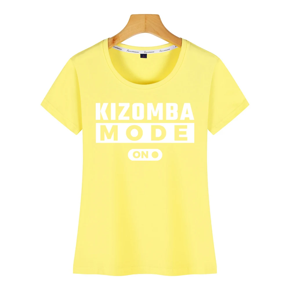 Yellow Женская футболка kizomba, забавная белая хлопковая женская футболка - Цвет: Yellow