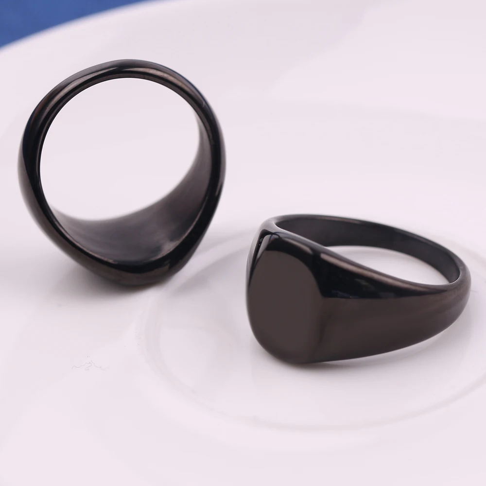 Гравировка, персонализированные кольца с именем логотипа, овальная ширина, перстень из нержавеющей стали, специальные подарки для женщин и мужчин