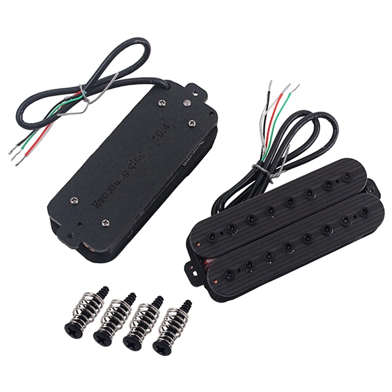 ELOS-2PCS 8 строк Шея гитарный звукосниматель хамбакер 18/20K для езды на велосипеде Сталь гитары