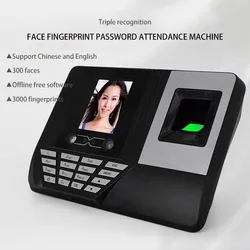 Horloge biométrique du temps de présence, empreintes digitales, enregistreur de disque U, enregistrement des employés 