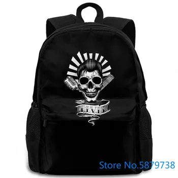 

Elvis Presley Skull Rock and Roll Memphis Souspicious Mind women men backpack laptop travel school adult student