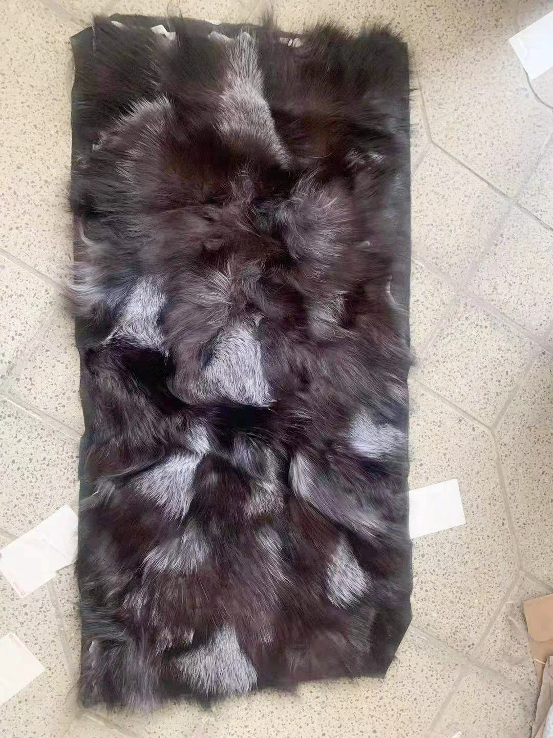NaturalrealgenuinesliverfoxFurBlanketleatherSoftplateMattress