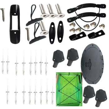 

Super sell-Kayaking Paddle Holder Adjustable Safety Paddle Leashes and Deck Mounted Clips with Kayaking Accessori