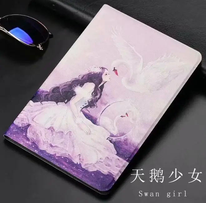 Защитный чехол с принтом для huawei MediaPad M3, 8,4 дюймов, чехол для планшета, Ультратонкий чехол из искусственной кожи, мягкая задняя крышка из ТПУ+ ручка - Цвет: Хаки