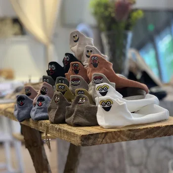 

Cartoon Embroidery Funny Socks Women Hipster Colorful Korean Style Crew Sokken Sweet Cute Calcetines Mujer Ankle Skarpety Femme