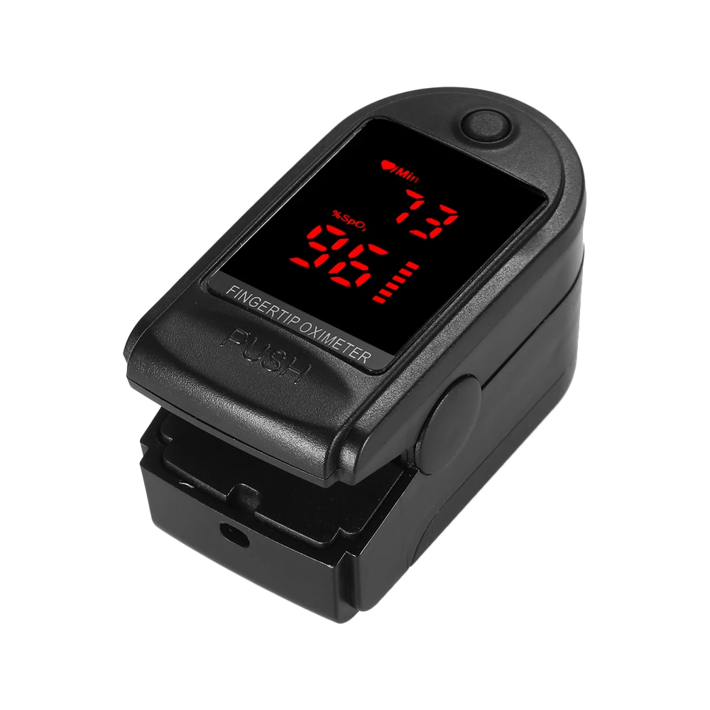 Цифровой Пульсоксиметр на кончик пальца миниатюрный прибор для измерения уровня
