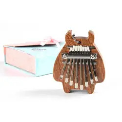 Thumb Piano 8 Keys Mini Kalimba Finger Piano Portable Exquisite Thumb Assembly Pendant Piano Wood Finger Christmas DIY Gift