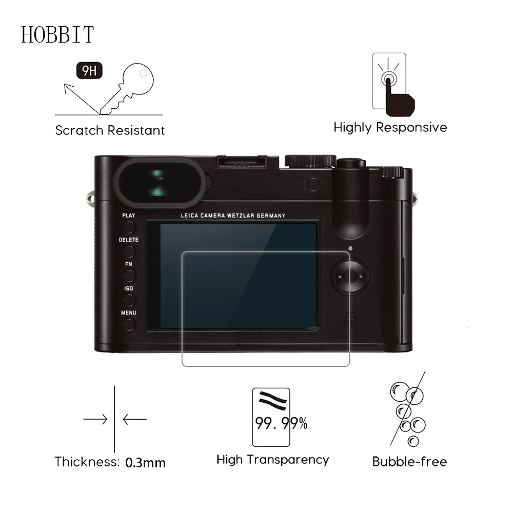 2 упаковки для цифровой камеры Leica Q Typ 116 TYP116 0,3 мм 9H прозрачное Закаленное стекло Защитная пленка для ЖК-экрана