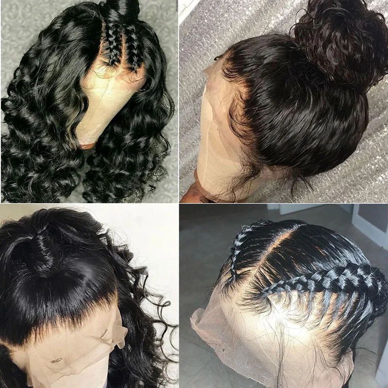 VLwigs, бразильский короткий кудрявый парик, 360, кружевные передние человеческие волосы, парики для женщин, 360, кружевной парик, сорванный с детскими волосами, не Реми, VL22