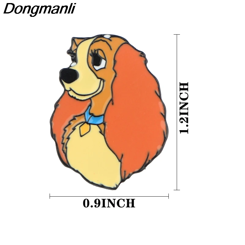 P4233 Dongmanli ювелирные изделия собаки эмалированные булавки металлические милые воротнички и броши нагрудный знак брошь значок