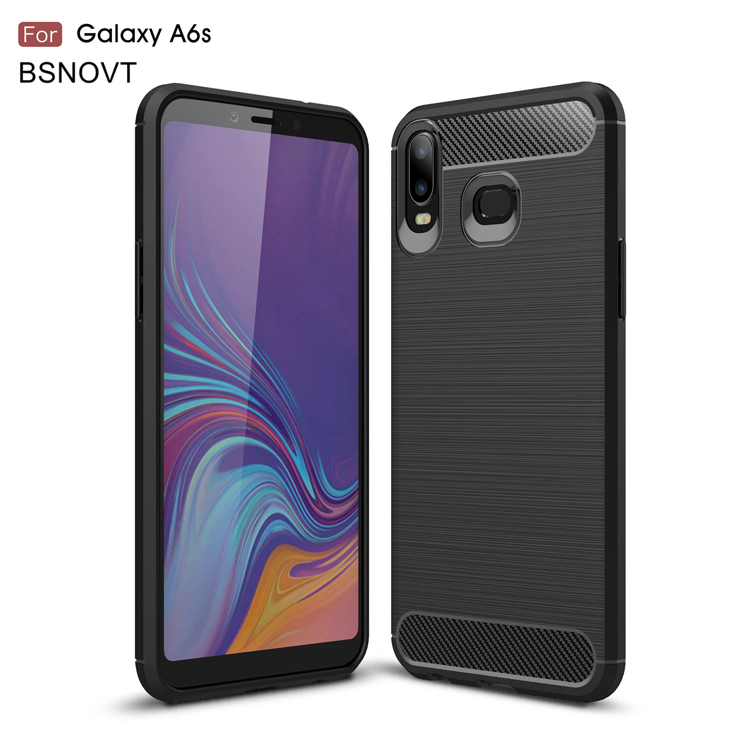Чехол для Samsung Galaxy A6S мягкий силиконовый ударопрочный противоударный чехол из ТПУ