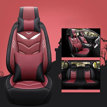 Red Deluxe Передняя+ задняя) Специальные кожаные чехлы для автомобильных сидений для Honda airwave brv city 2006 civic 2006-2011 civic 4d 5d - Название цвета: Red Deluxe