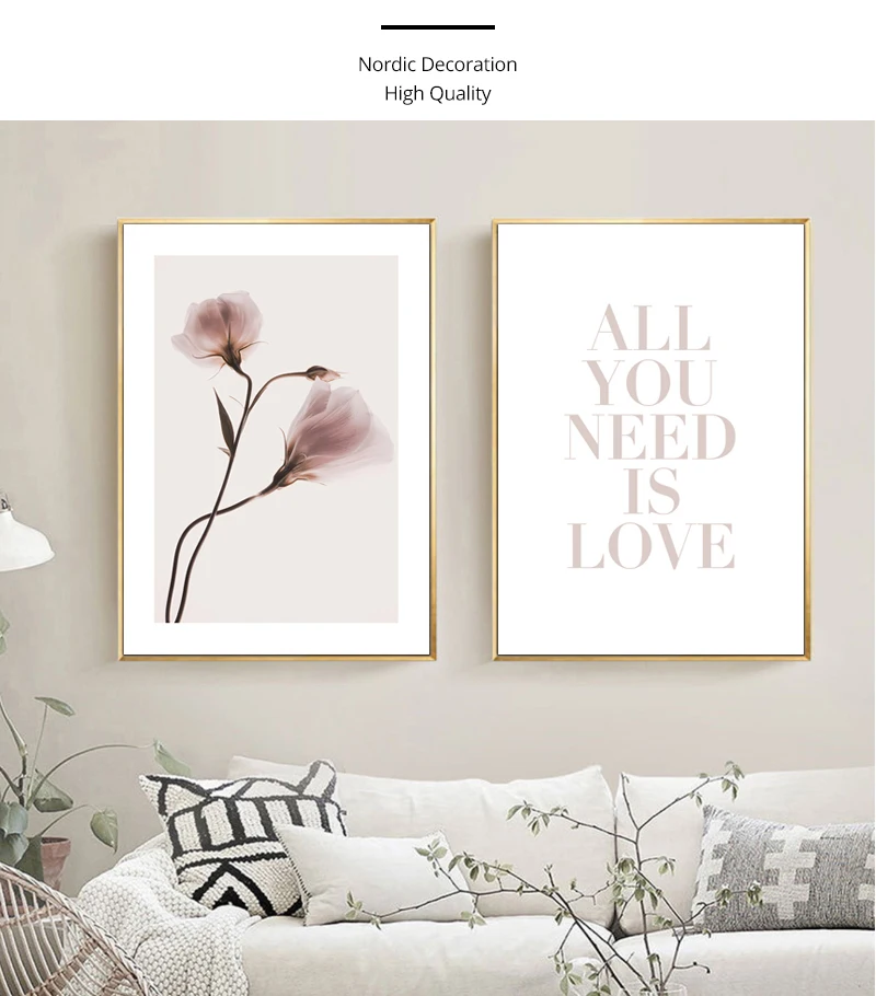 Affiche cocooning avec des fleurs BLOM