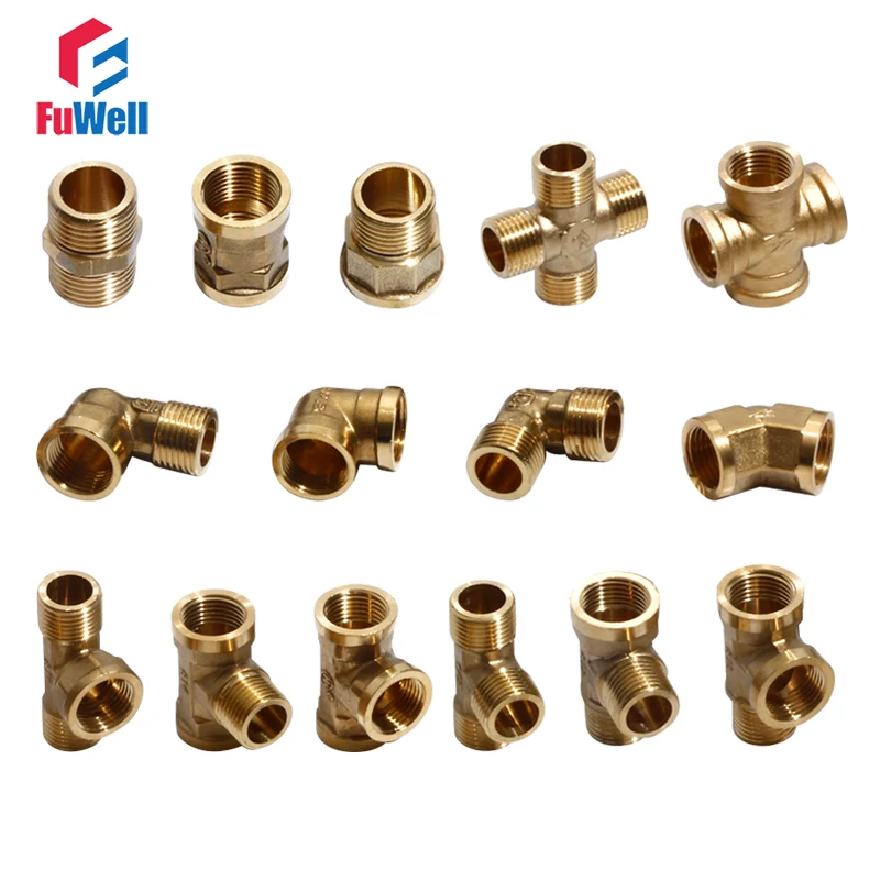 

Copper Water Pipe Fitting Different Types Straight Elbow Tee Cross Pipe Joint 20mm 1/2'' Water Oil Gas Pipe Fitting Connector