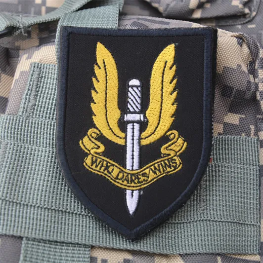 Деликатный Вышитый Флаг Великобритании Airborne SWAT Team(Великобритания Air service SAS) с застежкой-липучкой