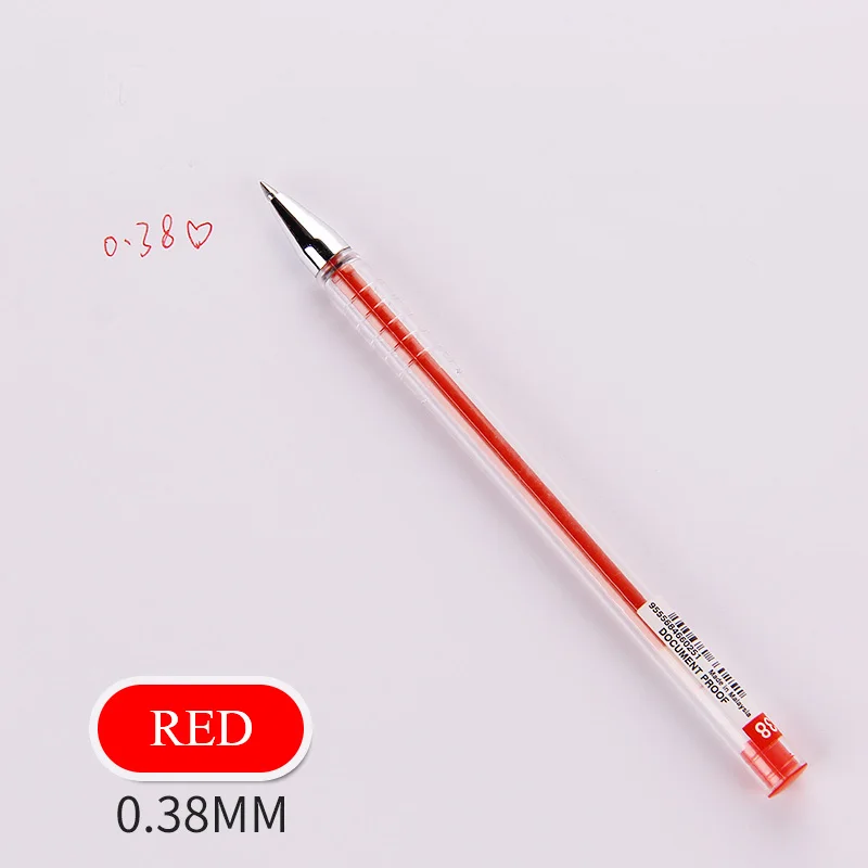 1pcs-Red-0.38mm Faber Castell чернила для гелевой ручки черный/красный/синий 0,38/0,5/0,7 мм записи экзамен запасные, офисные и школьные принадлежности канцелярские эко гелевых ручек - Цвет: 1pcs-Red-0.38mm
