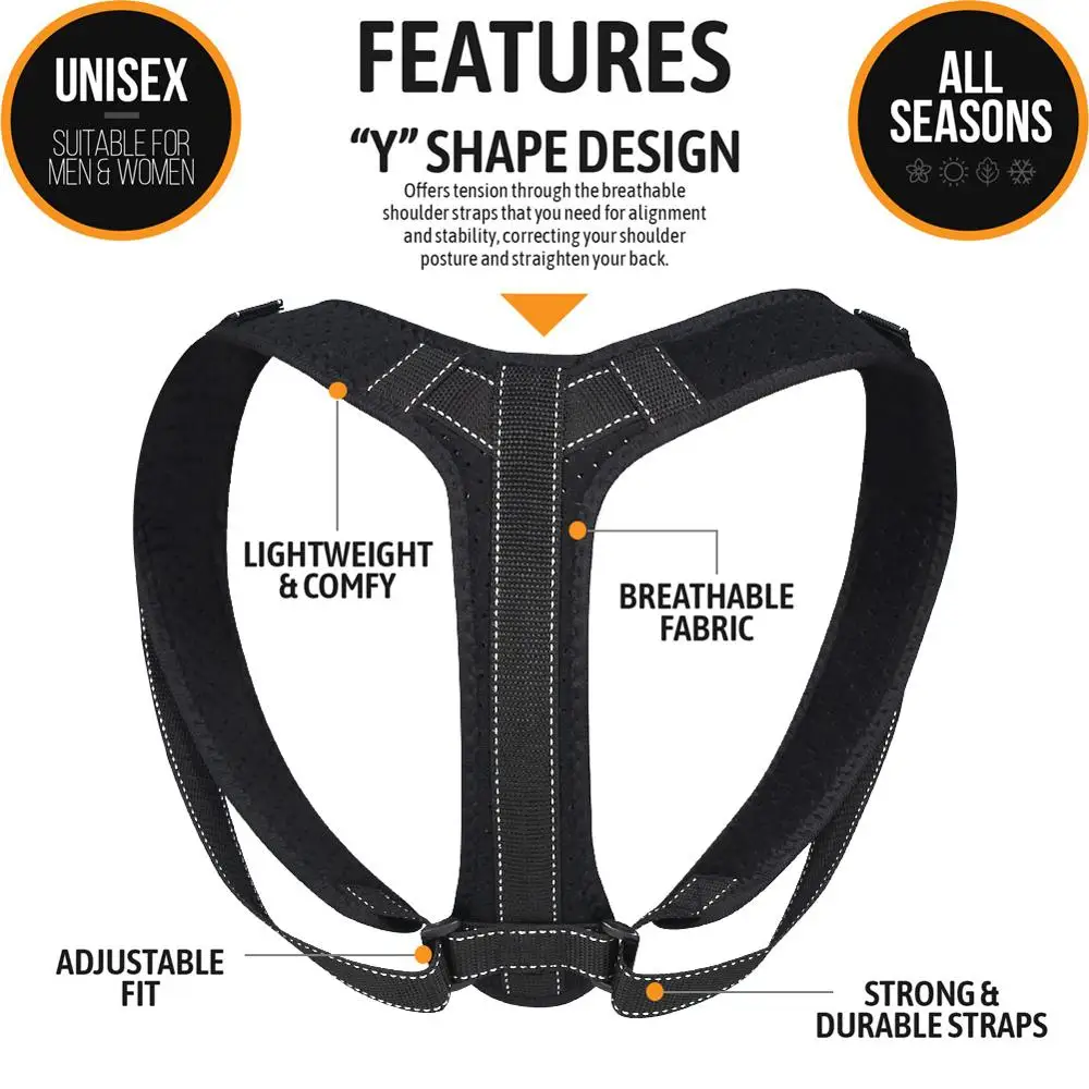 Adjustable Upper Back Shoulder Support Posture Corrector Adult Children Corset Spine Brace Back Belt Orthotics Back Support