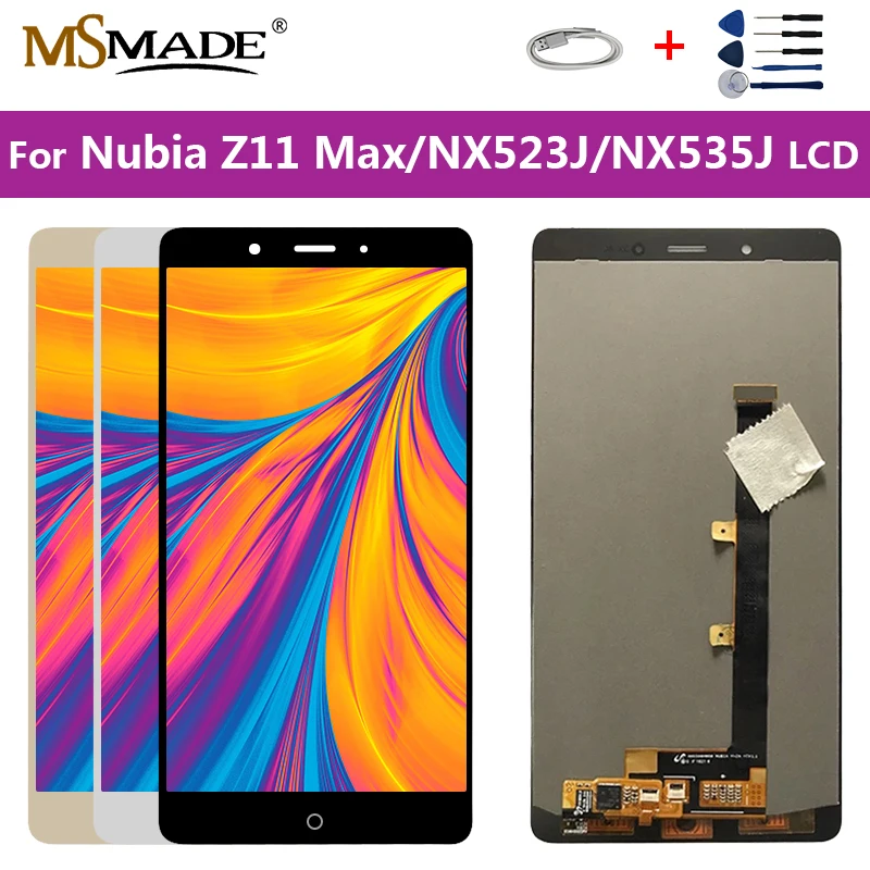 6," для zte Nubia Z11 Max lcd NX535J NX523J ЖК-дисплей с сенсорным экраном дигитайзер сборка частей