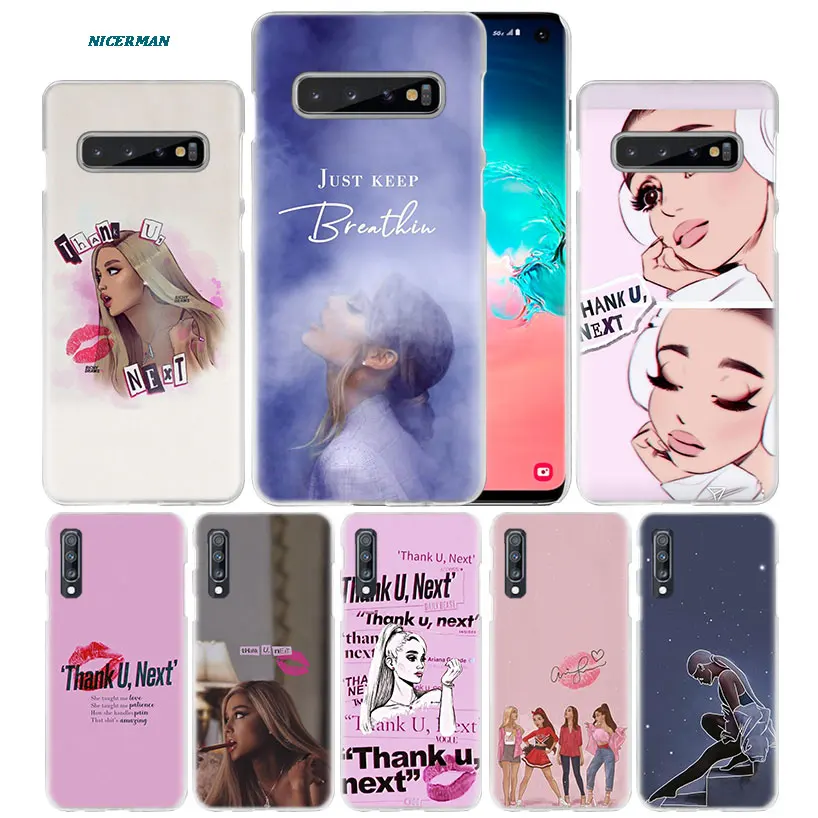 

Thank U Next Ariana Grande Case for Samsung Galaxy Note 10 5G 9 8 S10 S9 S8 Plus A50 A40 A70 A20 e Note10 + PC Phone Cover A10 s