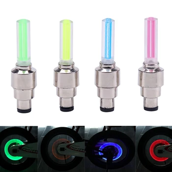 

2PCS Lantern Tire Valve Cap Flash Spoke Neon Lamp Car Wheel LED Color Light Motorcycle Bike Car Tire Valve Cap Decorative