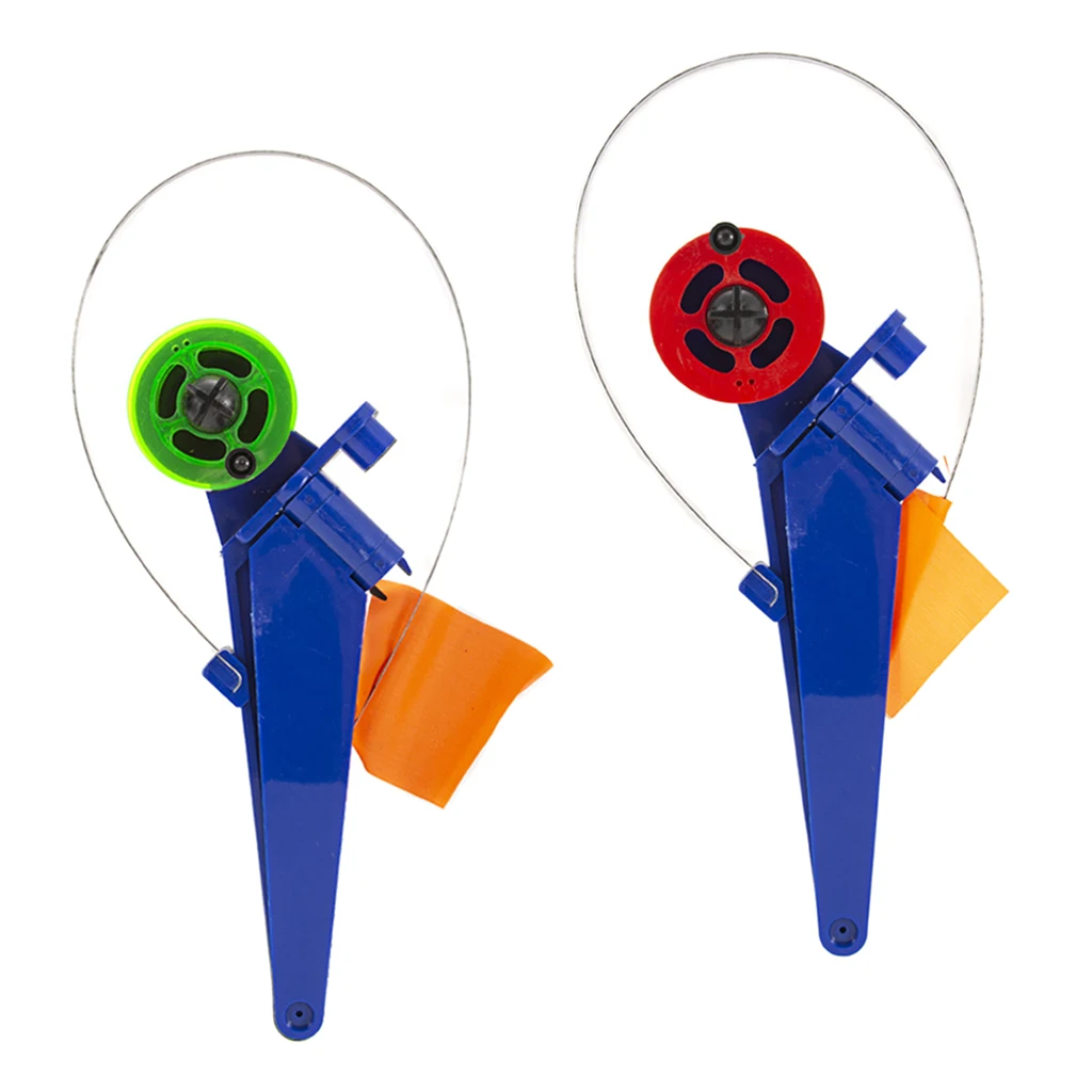 Pack of 2 Foldable Ice Fishing Rod Flag Hands Free Angler Winter Fishing Tackle Accessories