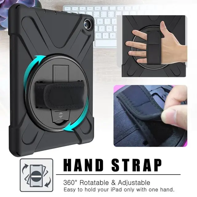 360 Degree Rotatable with Kickstand Cover for Lenovo Tab Accessories Gadget cb5feb1b7314637725a2e7: case with strap