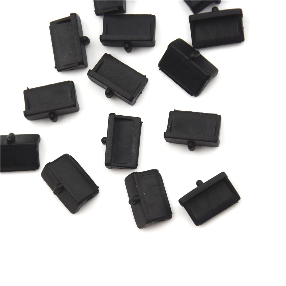 20PCS USB Port Covers Dust Plug USB Charging Port Protector Durable Black for PC Laptop USB Plug Cover Stopper