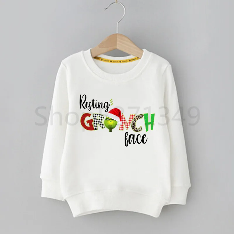 Grinch/Детские толстовки с капюшоном и забавным принтом; толстовки с капюшоном для мальчиков; Детский свитер; повседневные толстовки; осенне-зимняя толстовка с капюшоном - Цвет: F