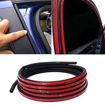 

4M 157" Car SUV Small D-shape Universal Car Door Rubber Edge Seal Hollow Door Weather Strip Sealings