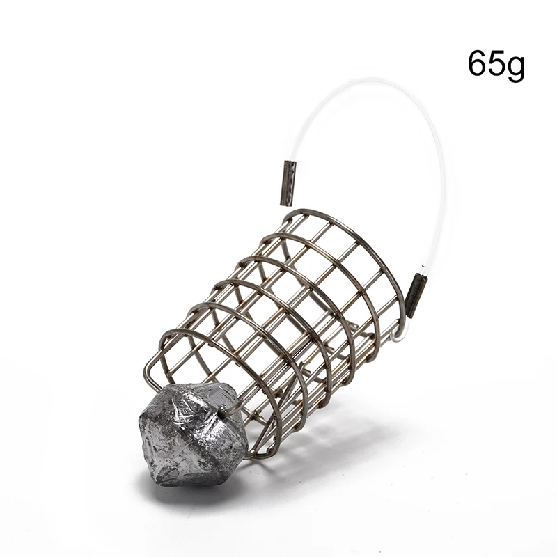 65g Нержавеющая сталь кормодержатель клетка для рыболовных приманок ловушка корзина приманка клетка с грузило 35 г 45 г 65 г - Цвет: 65g