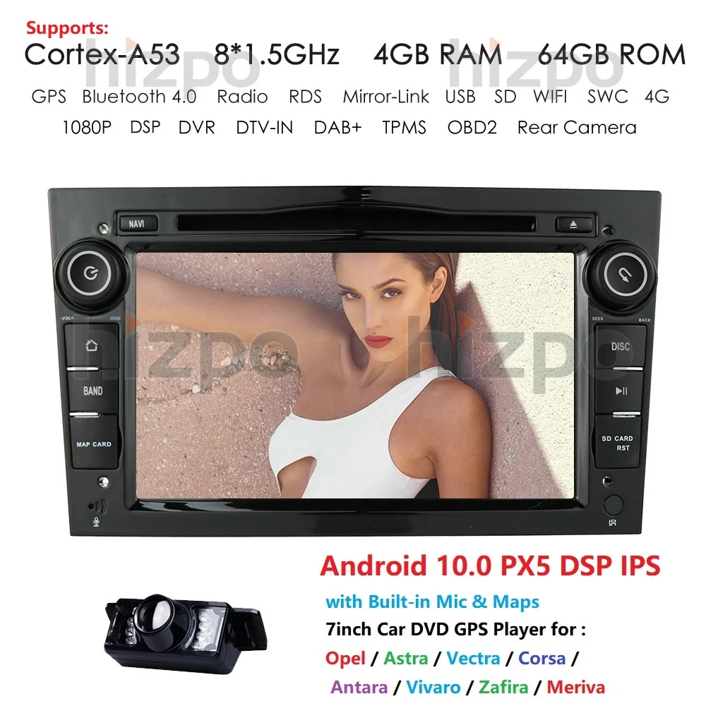 Автомагнитола 2 DIN Android 10 PX5 7 дюймов GPS подходит для opel Vauxhall Astra H G J Vectra Antara Zafira Corsa