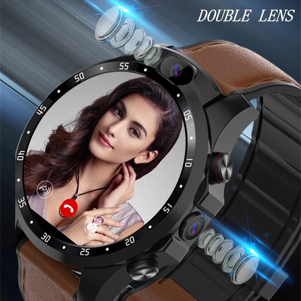V9 4G Smart Watch 3GB+32GB Android 7.1 MTK6739 Quad Core Smartwatch Dual Camera 1.6 inch Heart Rate Monitor GPS Bluetooth Watch