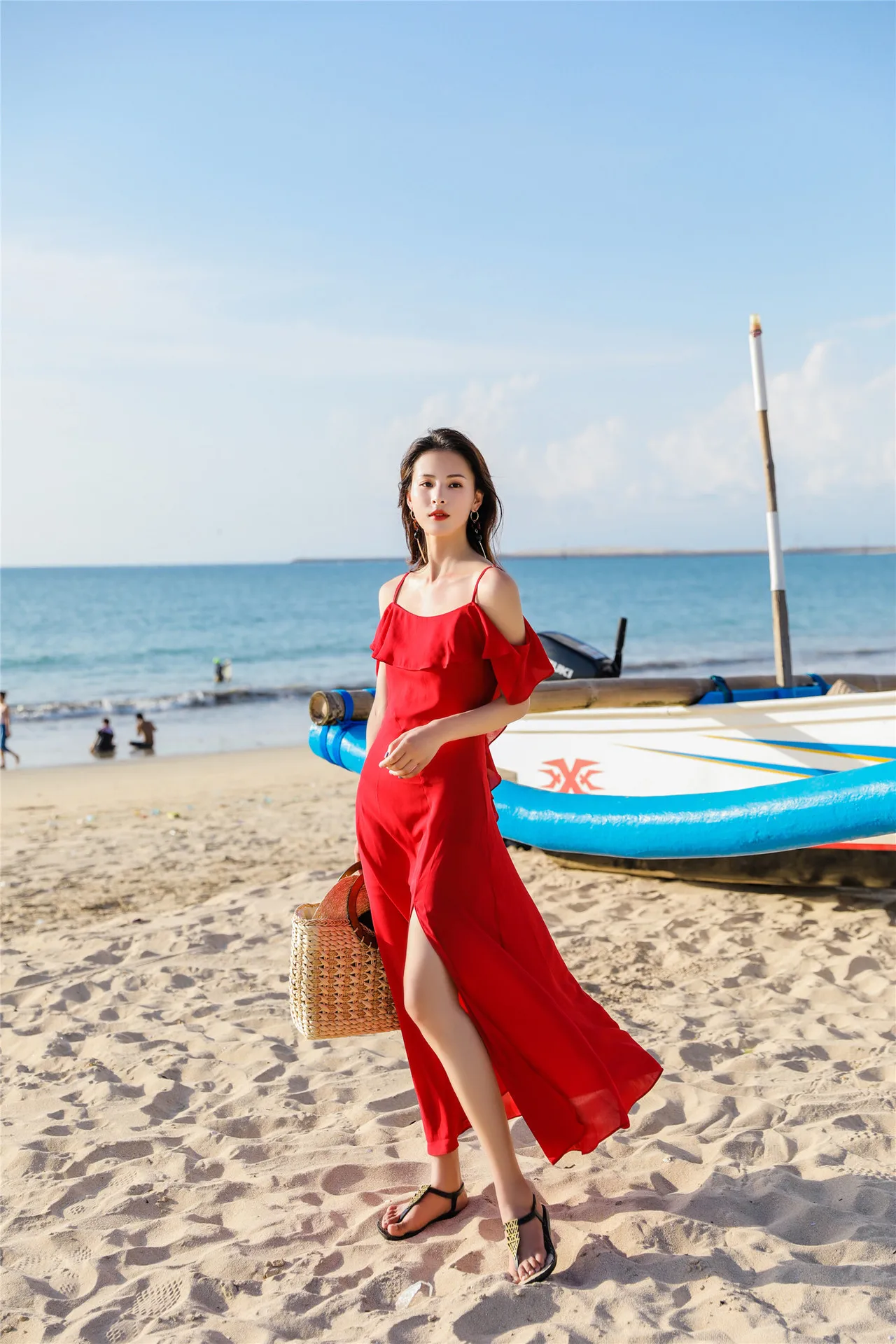 Hainan Санья, балет, пляжная юбка, женская, Таиланд, для морского отдыха, для похудения, платье, Xw222