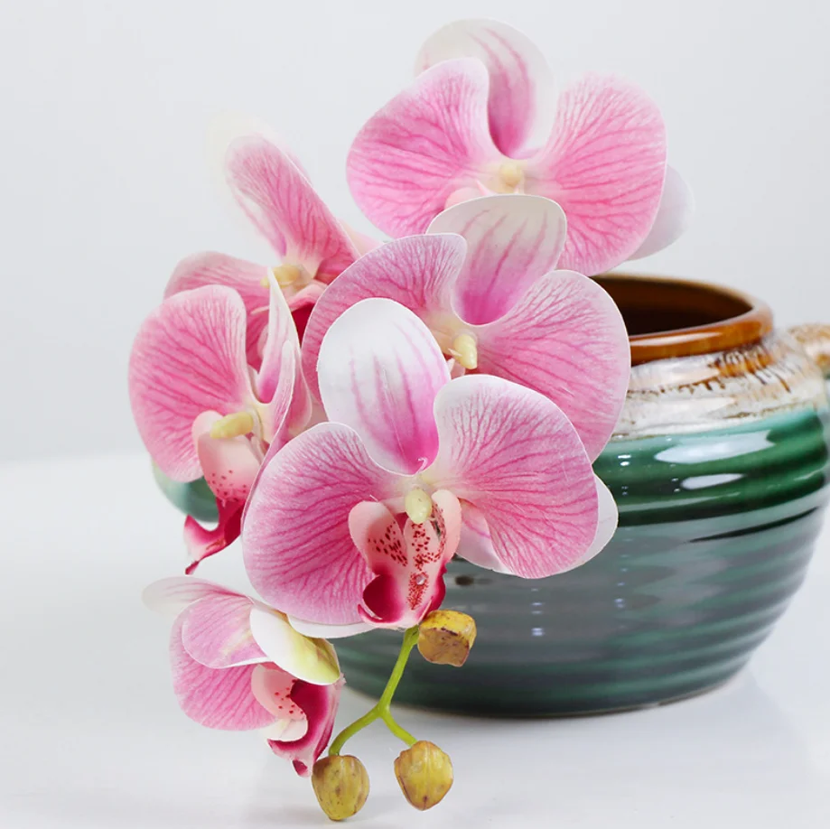 Artificial Flowers Real Touch Artificial Moth Orchid Butterfly Orchid for new House Home Wedding Festival Decoration