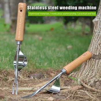 

Manual Stainless Dedicated Root Remover Root Lifter with Long Prongs Weed Puller Great for Dandelions and Other Weeds