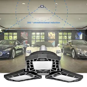 

60W Creative Factory Hanging Lamp for Garage Home Office Night E27 144LED Iron Man Deformation Folding Light Pattern