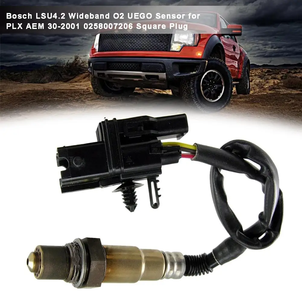1 шт. Автомобильный датчик для PLX AEM 30-2001 0258007206 квадратная вилка Bosch LSU4.2 Wideband O2 UEGO автомобильные аксессуары