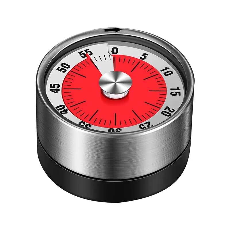 Kitchen Cooking Rotating Timer Magnetic Mechanical Stainless Steel Countdown Learning Time Manager | Дом и сад
