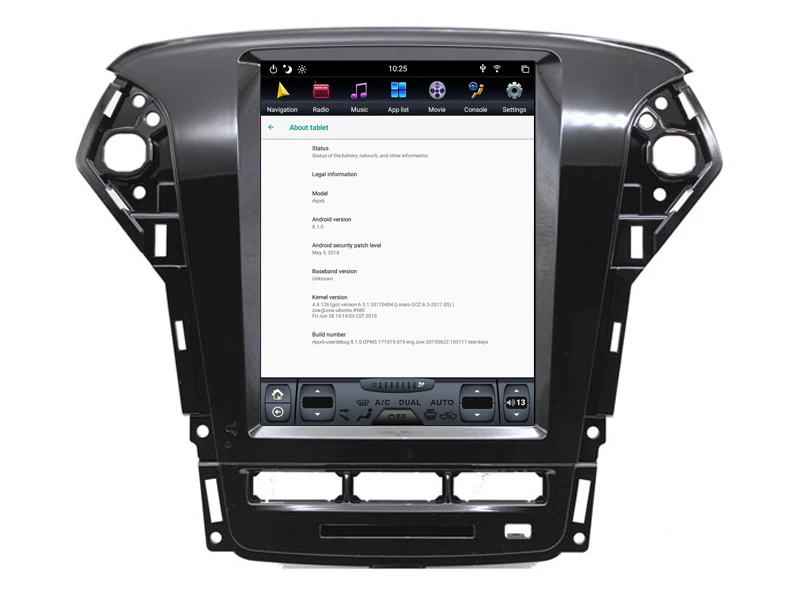 AVGOTOP Android 8,1 Tesla автомобильный gps-навигация, dvd-плеер для FORD MONDEO 2011-2013 6 ядер+ 4G+ 32G ips экран