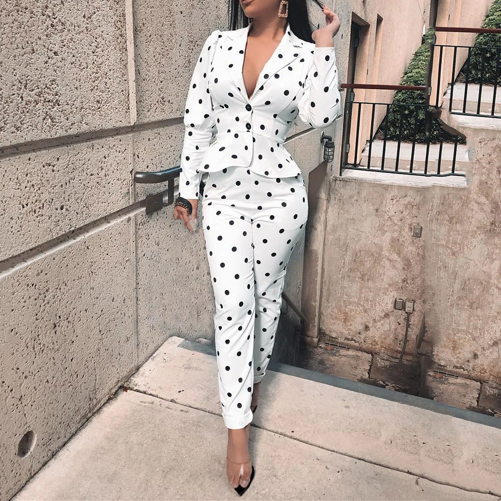 Hot 2020 Polka Dot Print Two Piece Sets 
