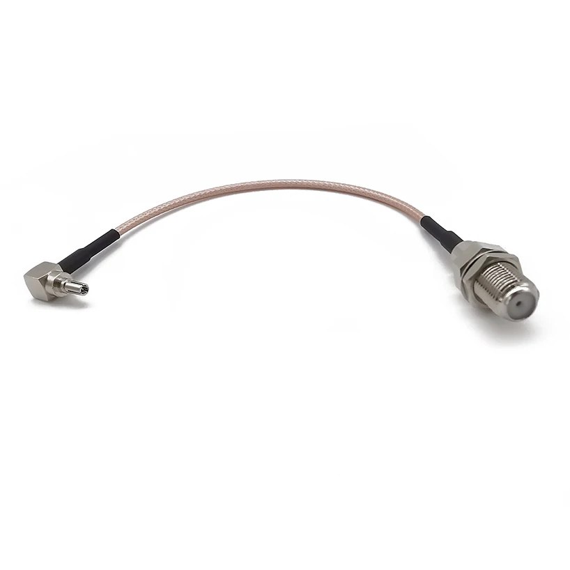 

500Pcs 15CM CRC9 Male Plug Right Angle to F Type Female Jack RF Pigtail Wire Crimp RG316 Pigtail Cable CRC9-F Type Plug Jack