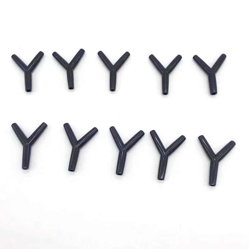 10pcs/lot Black 4mm 3 ways Aquarium Fish Tank Air Pump Connectors Y Shape Connector Control Valve Air Pipe Tube Accessories