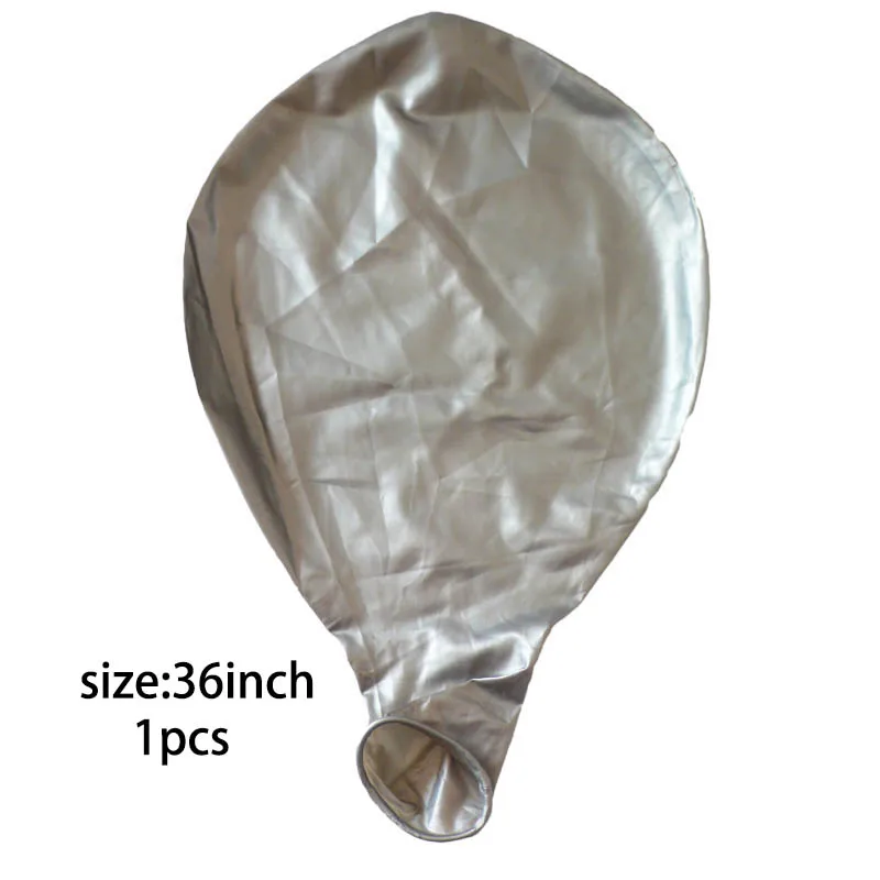1pcs 36inch silver Серебряные конфетти воздушные шары розовый из белого латекса розовое красное сердце Гелиевый шар серебро романтическая тема свадебные украшения на день рождения - Цвет: 1pcs 36inch silver