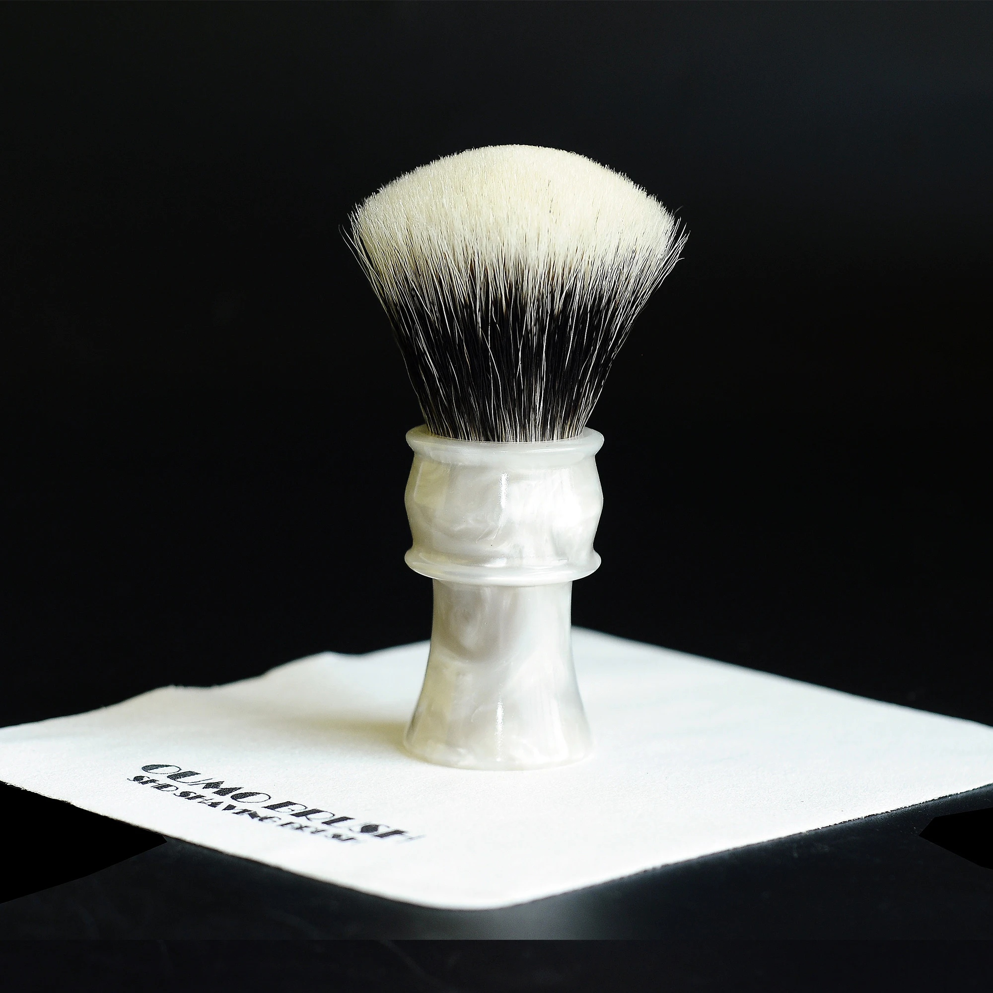 OUMO BRUSH-fan SHD Handmaster finest  badger hair knot shaving brush knots gel tip