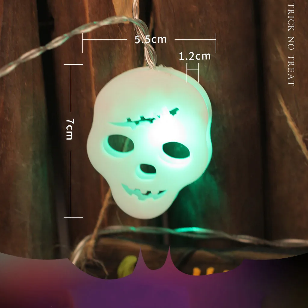 Череп кости гирлянды с 10 светодиодный 2,5 м Крытый/Открытый Хэллоуин патио вечерние светодиодный свет декоративные батареи/USB